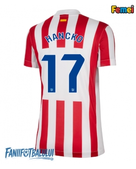 Atletico Madrid David Hancko #17 Tricou Fotbal Replică 2025-26 Femei Acasa